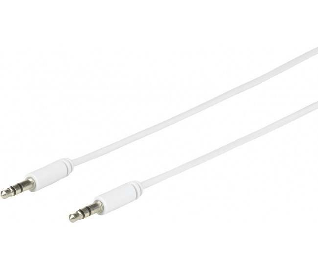 Cablu mini JACK 3.5 mm tata tata 2m alb eSTUFF Cablu mini JACK 3.5 mm tata tata 2m alb eSTUFF