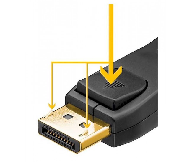Cablu DisplayPort - DisplayPort V2.0 1m 8K/60Hz 4K/120Hz Full HD 1080p/240Hz negru Goobay 58532 Cablu DisplayPort - DisplayPort V2.0 1m 8K/60Hz 4K/120Hz Full HD 1080p/240Hz negru Goobay 58532