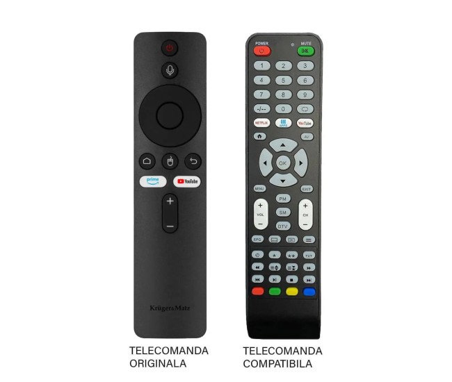 Telecomanda TV Kruger&Matz Smart TV Stick compatibila cu originalul (594)
