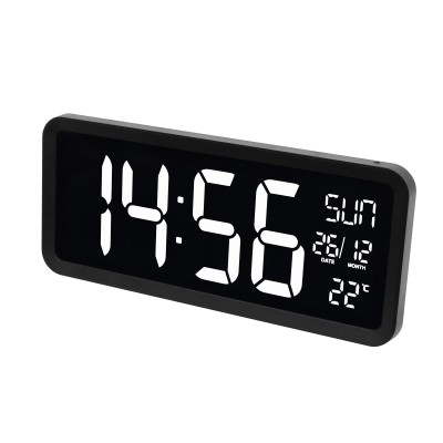 Ceas gigant de masa /perete cu LED cu termometru 37x16x3.9cm Home LTCJUMBO