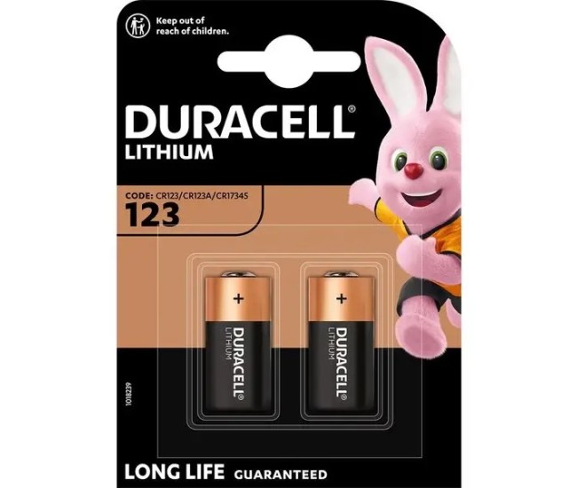 Set 2 baterii CR123 3V LITIU DURACELL 16.8x3.45mm Set 2 baterii CR123 3V LITIU DURACELL 16.8x3.45mm