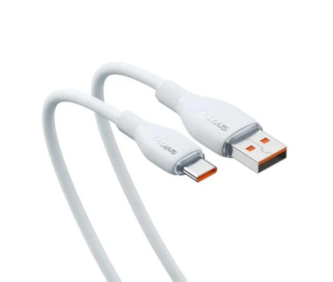 Cablu alimentare si date Baseus Pudding Fast Charging USB - USB Type-C 3.2 gen 1 100W 1.2m alb P10355703221-00