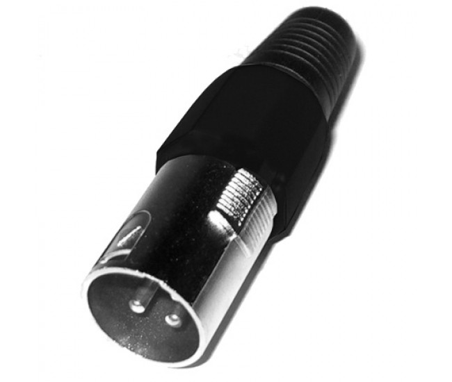 Mufa XLR tata negru cu lipire Mufa XLR tata negru cu lipire