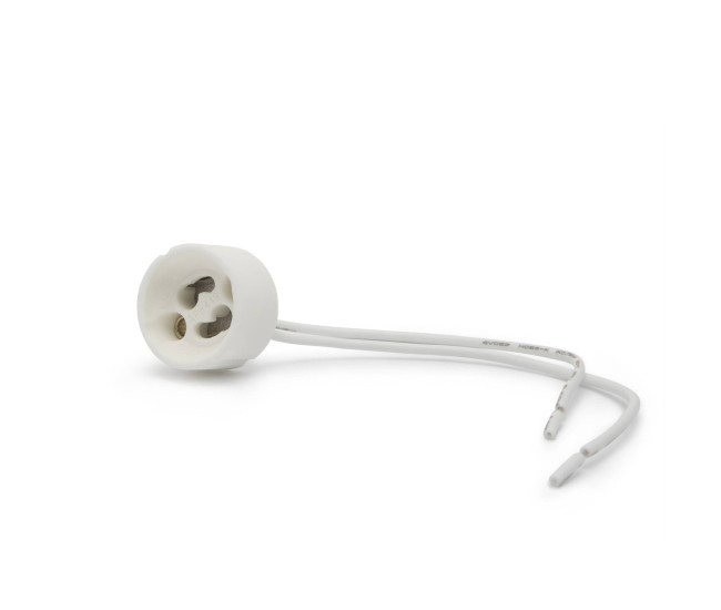 Suport Soclu bec GU10 ceramic cu fir 15cm