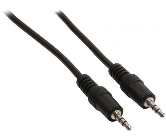 Cablu audio Jack Stereo 3.5 mm tata - Jack Stereo 3.5 mm tata negru 2m Valueline Cablu audio Jack Stereo 3.5 mm tata - Jack Stereo 3.5 mm tata negru 2m Valueline