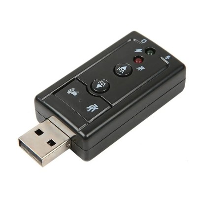 Placa de sunet USB 2.0 A la 2x 3.5 mm stereo Jack casti + microfon plug&play Sistem 7.1 virtual volume control + mute