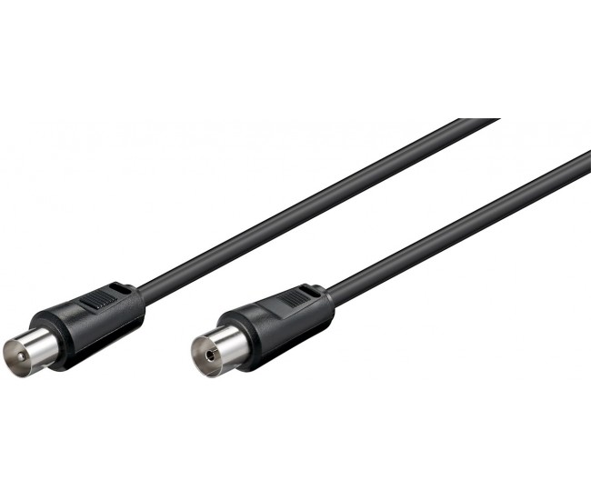 Cablu COAXIAL TV antena 70DB Dublu ecranat mama-tata 1.5m negru 11720 Goobay Cablu COAXIAL TV antena 70DB Dublu ecranat mama-tata 1.5m negru 11720 Goobay