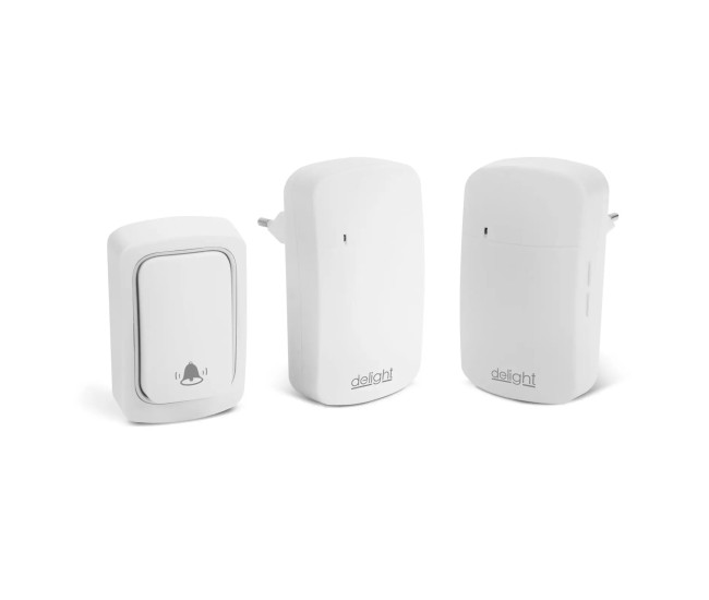 Sonerie alba fara fir si fara baterie Kinetic 2x receptori delight 55345WH-2 Sonerie alba fara fir si fara baterie Kinetic 2x receptori delight 55345WH-2