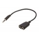Splitter audio stereo 3.5 mm tata - 2x 3.5 mm mama 0.2m Valueline Splitter audio stereo 3.5 mm tata - 2x 3.5 mm mama 0.2m Valueline