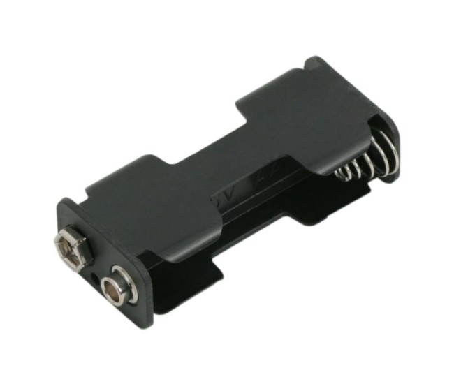 Suport 2x AA baterie cu mufa baterie de 9V Suport 2x AA baterie cu mufa baterie de 9V