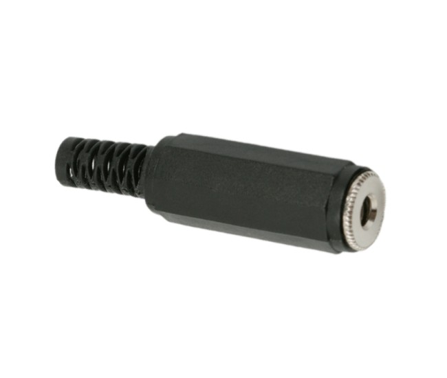 Mufa JACK stereo 3.5 mm mama cu protectie cablu