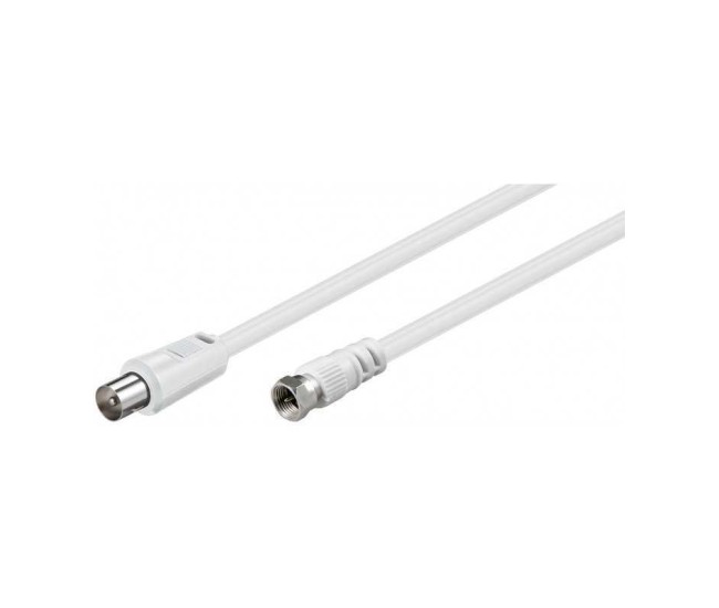 Cablu conexiune antena /SAT 5m F tata - Coaxial tata alb Goobay Cablu conexiune antena /SAT 5m F tata - Coaxial tata alb Goobay
