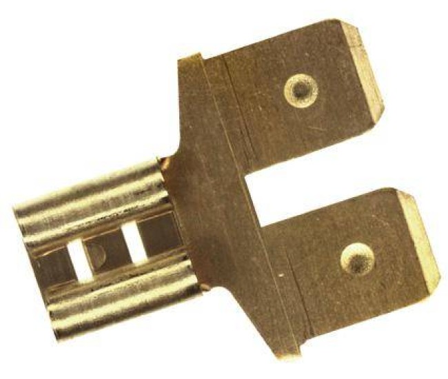 Adaptor terminal plat 6.3mm 0.8mm 1x mama 2x tata fara alama TE Connectivity 61765-1 Adaptor terminal plat 6.3mm 0.8mm 1x mama 2x tata fara alama TE Connectivity 61765-1