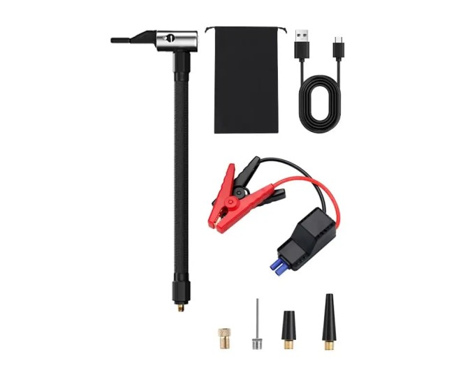 Power Bank 8000mAh + CAR JUMP STARTER 800A si Compresor anvelope Platinet PMPBTPM