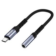 Adaptor audio USB-C tata - JACK 3.5 mm mama 10cm negru BWOO BO-BZ47