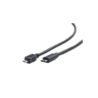 Cablu USB2.0 B micro mufa - USB type C mufa 1m negru PVC GEMBIRD CCP-USB2-MBMCM-1M
