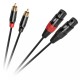 Cablu stereo XLR 3pin mama - 2x RCA tata 1m fire 2x18/0.10mm OFC +PVC +impletitura 32/0.10mm OFC KPO2930 CABLETECH Cablu stereo XLR 3pin mama - 2x RCA tata 1m fire 2x18/0.10mm OFC +PVC +impletitura 32/0.10mm OFC KPO2930 CABLETECH