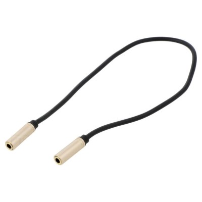 Cablu prelungire audio stereo Jack 3.5 mm mama-mama 0.3m aurit negru VENTION BFABY Cablu prelungire audio stereo Jack 3.5 mm mama-mama 0.3m aurit negru VENTION BFABY