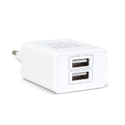 Adaptor de incarcare 2x USB 5V 2.4A alb delight 55039-2WH Adaptor de incarcare 2x USB 5V 2.4A alb delight 55039-2WH