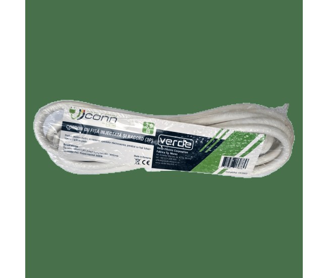 Cordon alimentare Schuko - fire libere 2m alb 16A 3500W 3x1.5mm2 cupru 3G1.5 Wconn CA15A02 Cordon alimentare Schuko - fire libere 2m alb 16A 3500W 3x1.5mm2 cupru 3G1.5 Wconn CA15A02