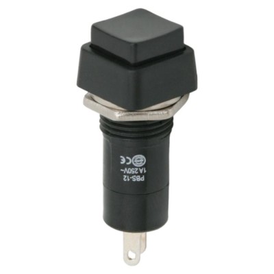 Intrerupator 1 circuit 1A 250V OFF-ON negru 09024FK cu retinere Intrerupator 1 circuit 1A 250V OFF-ON negru 09024FK cu retinere