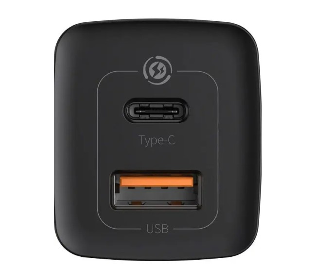 Incarcator retea Baseus GaN2 Lite Quick Charge 65W 1x USB 5V/3A 1x USB Type-C 5V/3A negru CCGAN2L-B01 Incarcator retea Baseus GaN2 Lite Quick Charge 65W 1x USB 5V/3A 1x USB Type-C 5V/3A negru CCGAN2L-B01