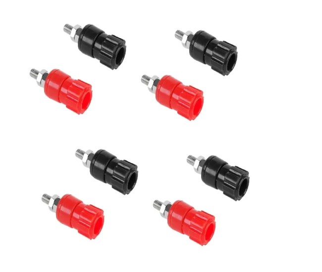 Set 8 mufe mama banana 4mm panou 16mm (4x rosu + 4x negru) Cabletech GNI0205-8