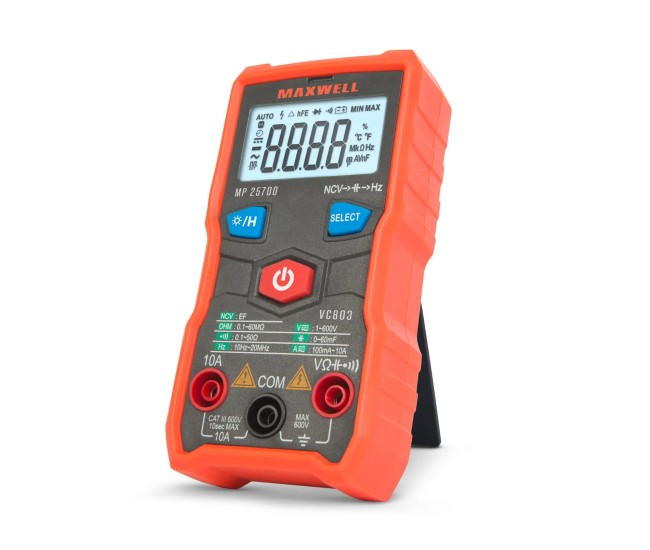 Multimetru automat MAXWELL 25700 detectie tensiune fara contact /display mare /2x AAA Multimetru automat MAXWELL 25700 detectie tensiune fara contact /display mare /2x AAA
