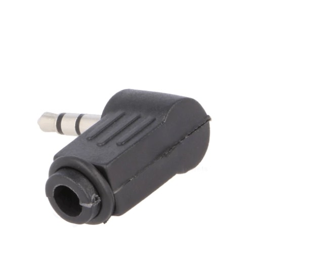 Mufa Jack 3.5 mm tata stereo la 90 grade pe cablu JC-023