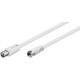 Cablu conexiune antena/ Satelit 2.5m F tata - Coaxial tata alb Goobay Cablu conexiune antena/ Satelit 2.5m F tata - Coaxial tata alb Goobay