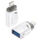 Adaptor OTG Lightning tata la USB A mama alb XO-NB256A Adaptor OTG Lightning tata la USB A mama alb XO-NB256A