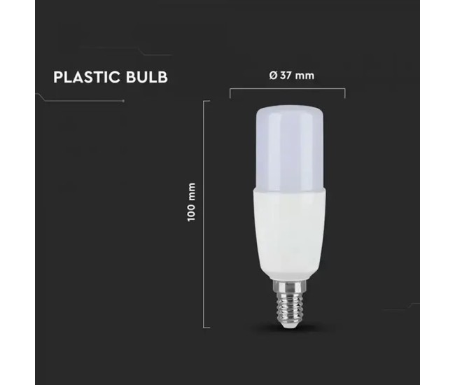 Bec LED T37 E14 7.5W 6500K alb rece V-tac SKU-24032