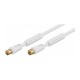 Cablu antena ecranat tata-mama 2.5m alb Goobay Cablu antena ecranat tata-mama 2.5m alb Goobay