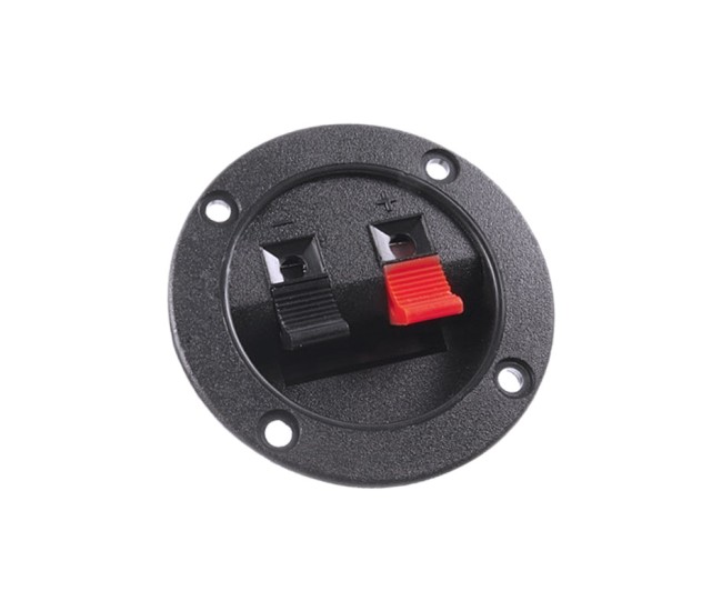 Conector boxa 2 contacte push rotund Conector boxa 2 contacte push rotund