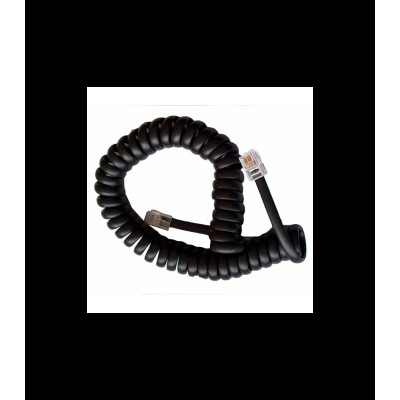 Cablu telefonic RJ10 spiralat 2.1m negru