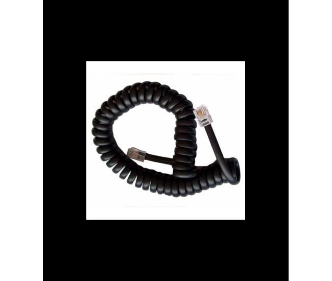 Cablu telefonic RJ10 spiralat 2.1m negru Cablu telefonic RJ10 spiralat 2.1m negru