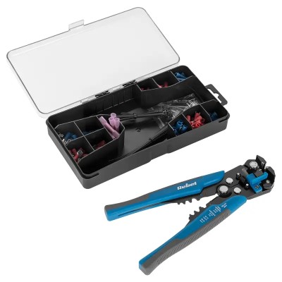 Set cleste de sertizare /dezizolare + 215 conectori Rebel RB-1014 Set cleste de sertizare /dezizolare + 215 conectori Rebel RB-1014