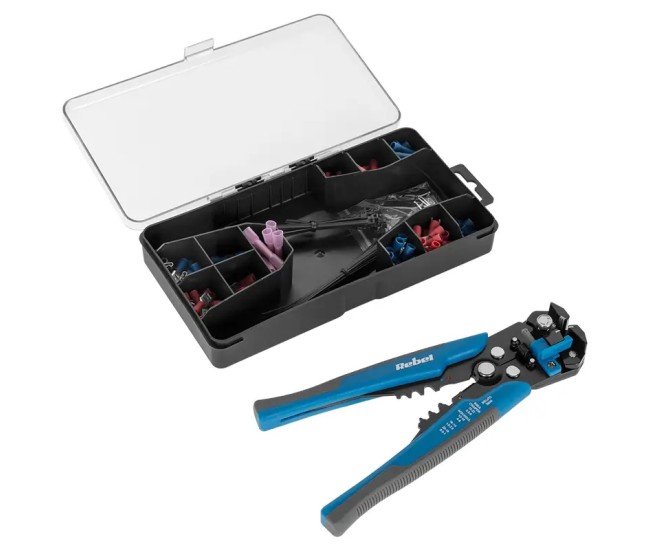 Set cleste de sertizare /dezizolare + 215 conectori Rebel RB-1014 Set cleste de sertizare /dezizolare + 215 conectori Rebel RB-1014