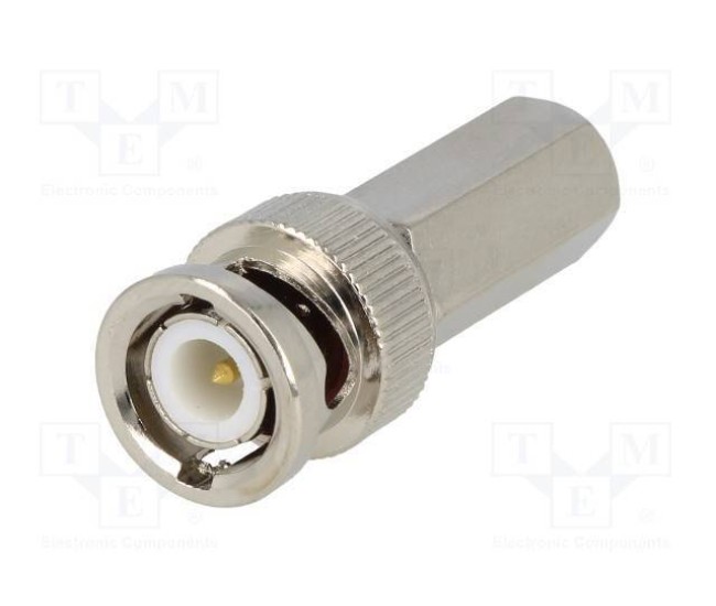 Mufa BNC tata prin insurubare pentru cablu RG6U pin aurit