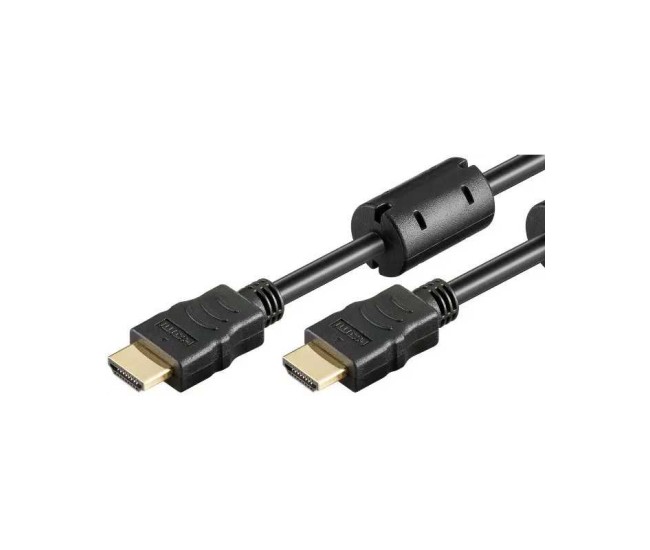 Cablu HDMI v1.4 - HDMI v1.4 3m cu ferita negru Cablu HDMI v1.4 - HDMI v1.4 3m cu ferita negru