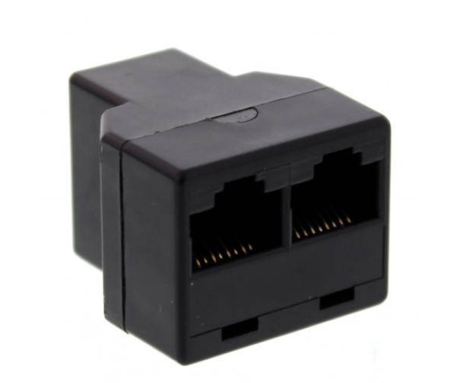 Adaptor telefonic 1x RJ11 6P4C mama - 2x RJ11 6P4C mama negru Well Adaptor telefonic 1x RJ11 6P4C mama - 2x RJ11 6P4C mama negru Well