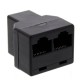 Adaptor telefonic 1x RJ11 6P4C mama - 2x RJ11 6P4C mama negru Well Adaptor telefonic 1x RJ11 6P4C mama - 2x RJ11 6P4C mama negru Well