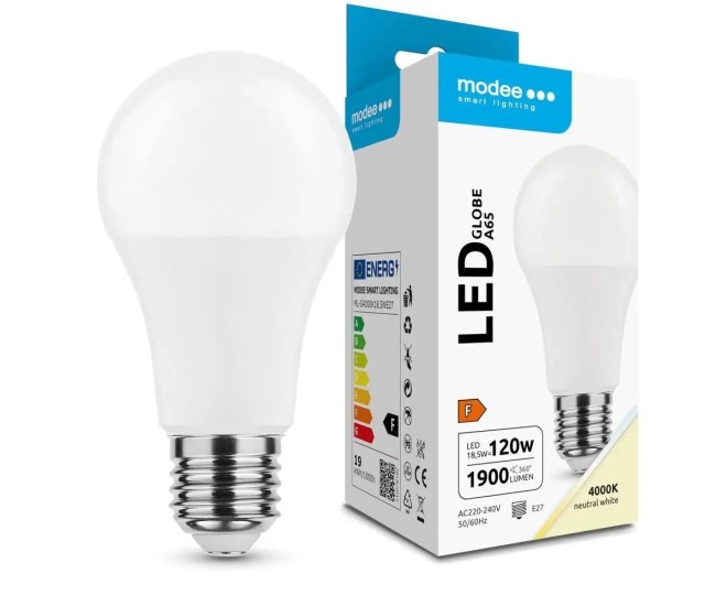 Bec LED Modee A65 E27 18.5W 230V 1900lm lumina alb naturala ML-G4000K18,5WE27 Bec LED Modee A65 E27 18.5W 230V 1900lm lumina alb naturala ML-G4000K18,5WE27