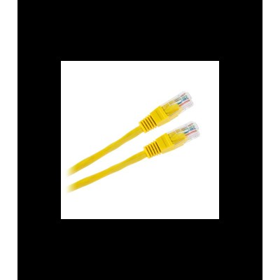 Cablu patchcord UTP CCA galben 0.5m Cabletech