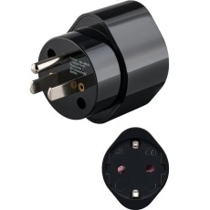 Adaptor calatorie CEE 7/3 Schuko mama la priza US /Japonia Tip B /NEMA 5-15 /3 pini negru