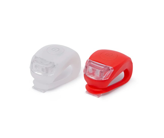 Set lumini LED pentru bicicleta TPE rezistent la apa/ 2buc fata si spate 57069B
