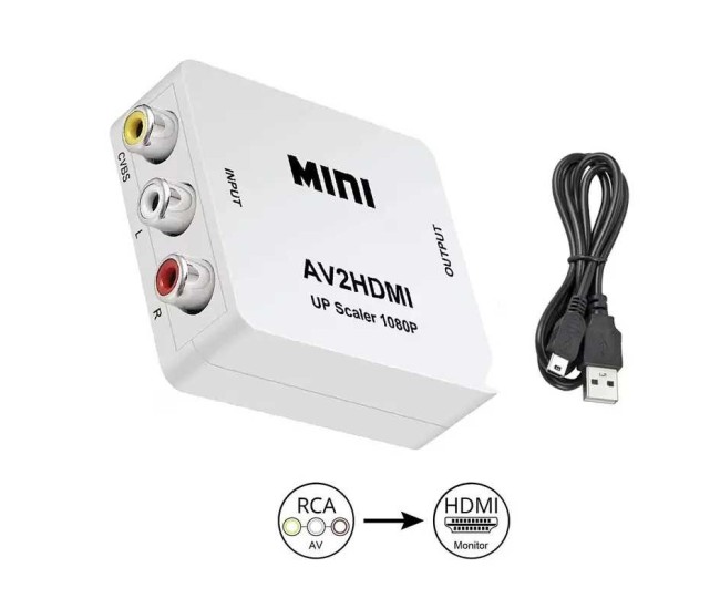 Adaptor convertor video-audio 3x RCA la HDMI 1080P Adaptor convertor video-audio 3x RCA la HDMI 1080P