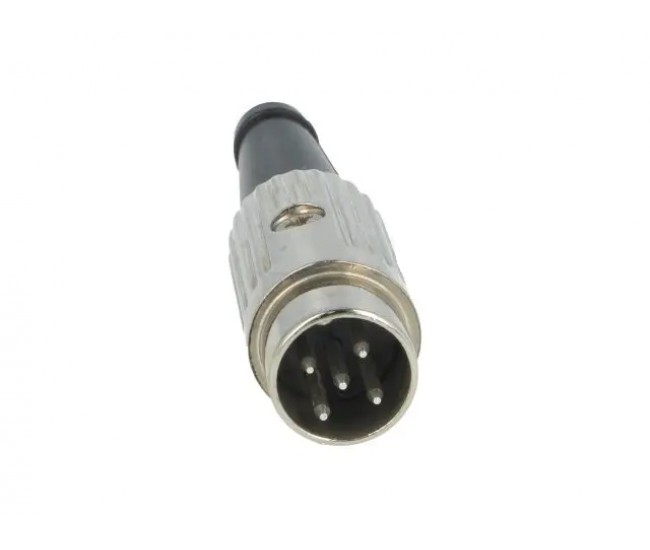 Mufa DIN tata 5 pini drept pe cablu cu lipire 34V DELTRON 610-0520 Mufa DIN tata 5 pini drept pe cablu cu lipire 34V DELTRON 610-0520