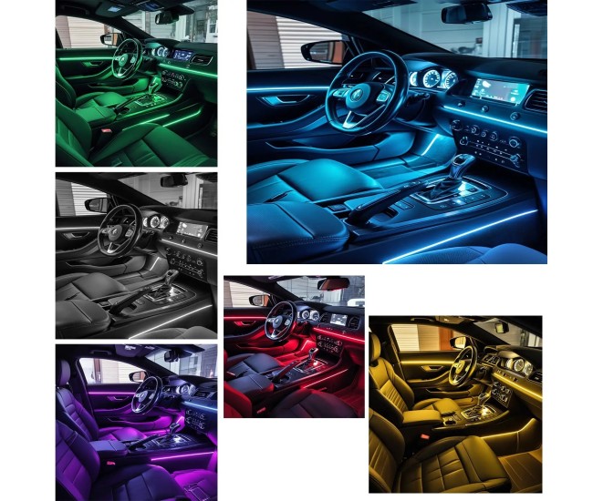 Kit lumini ambientale Profesionale RGB pentru interior auto Carguard LAA001 Kit lumini ambientale Profesionale RGB pentru interior auto Carguard LAA001
