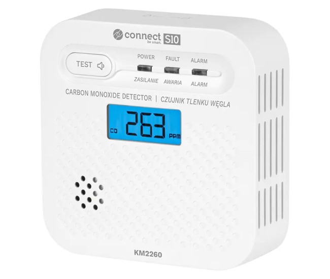 Senzor detector de gaz monoxid de carbon CONNECT S10 Wi-Fi TUYA Kruger&Matz KM2260